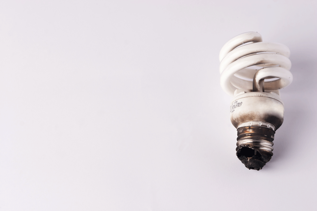 burnt lightbulb | emergency electrical services wilmington nc