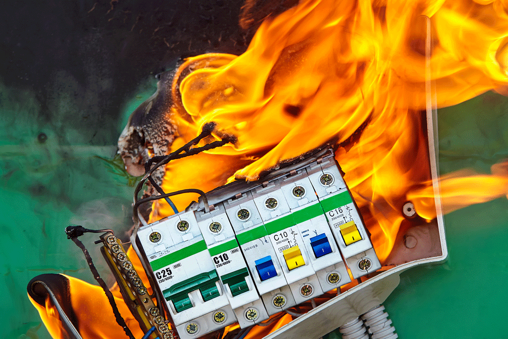 box of wires on fire surge protection wilmington nc