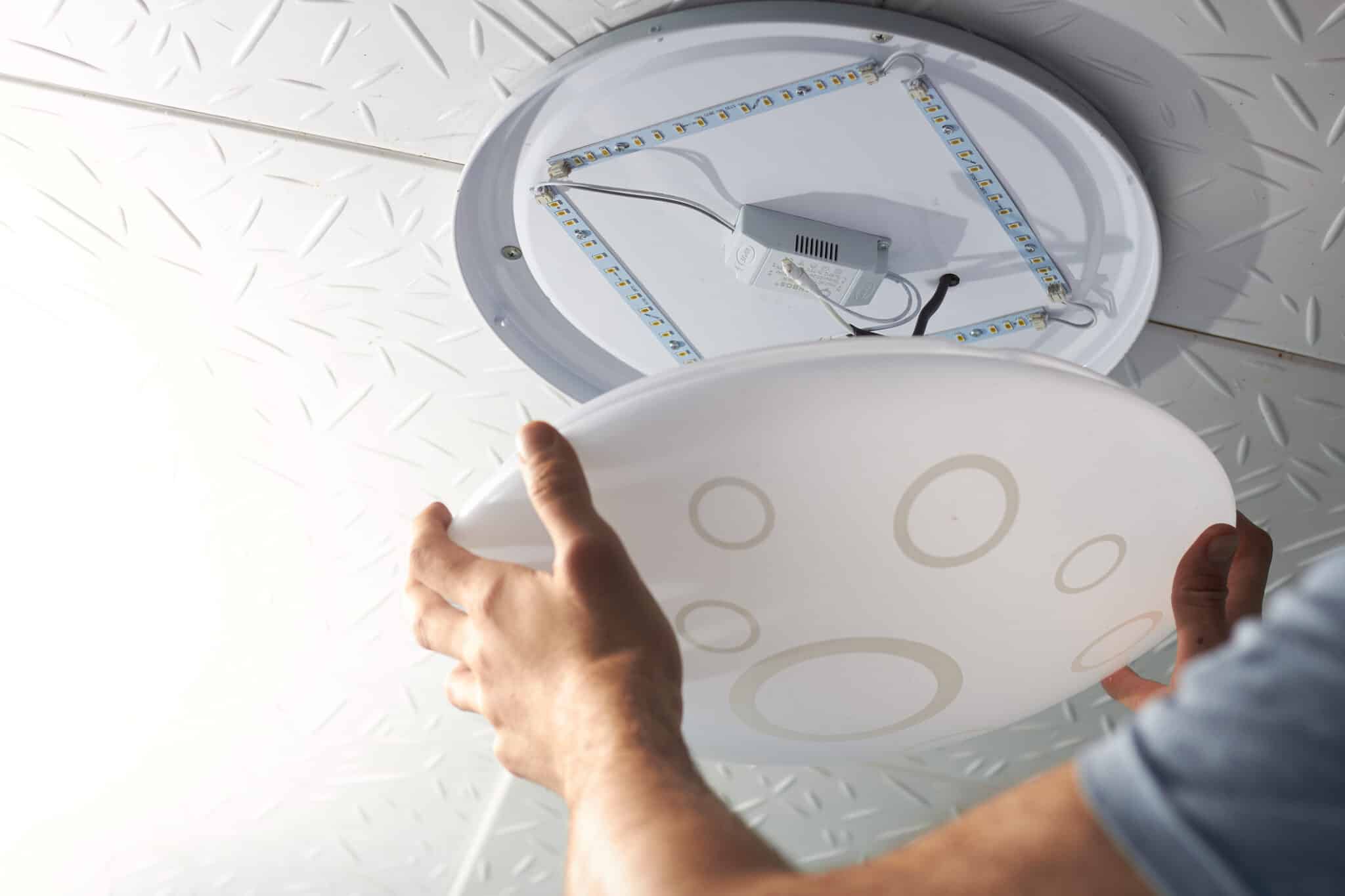 LED installation electrical upgrades.