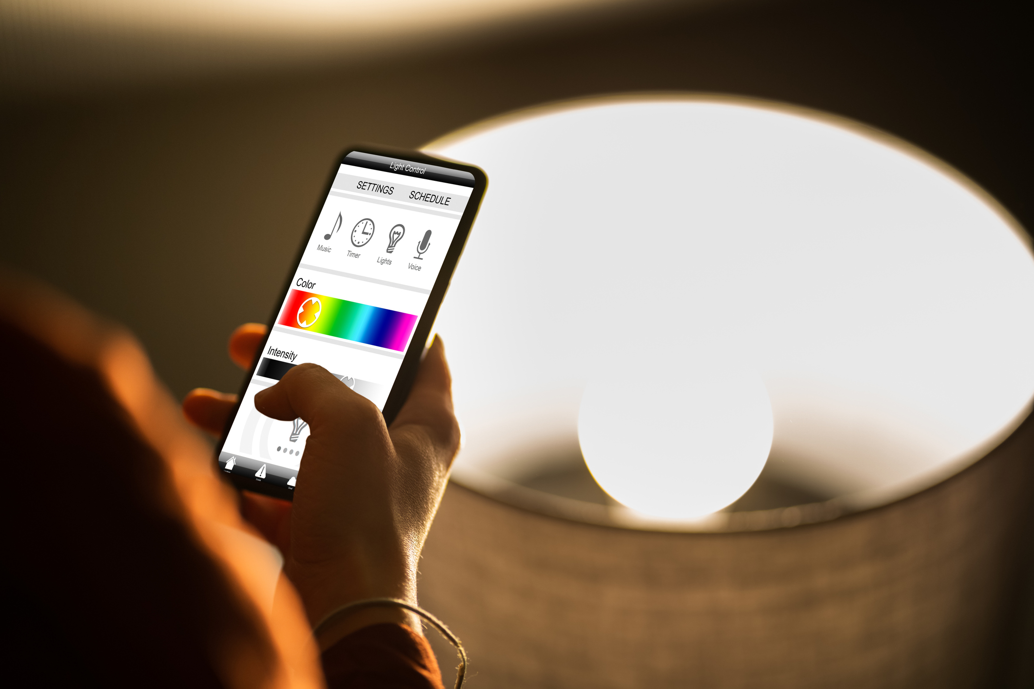Smart light control at house, Lighting Techniques.